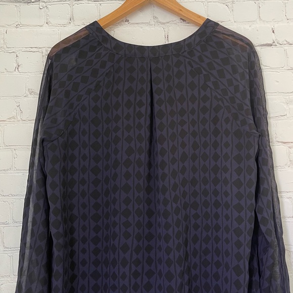 Cabi Harlequin Diamond Shift Dress purple/black size Small - Picture 3 of 9